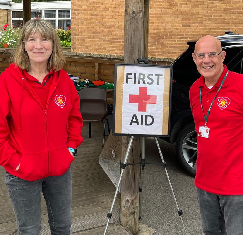 Our first aiders at a horticultural show